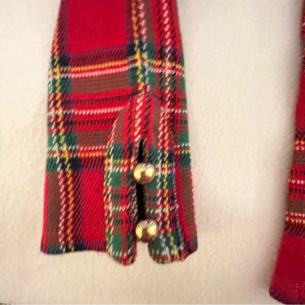 Janie & Jack Red & Green Plaid Pants - Picture 3 of 6